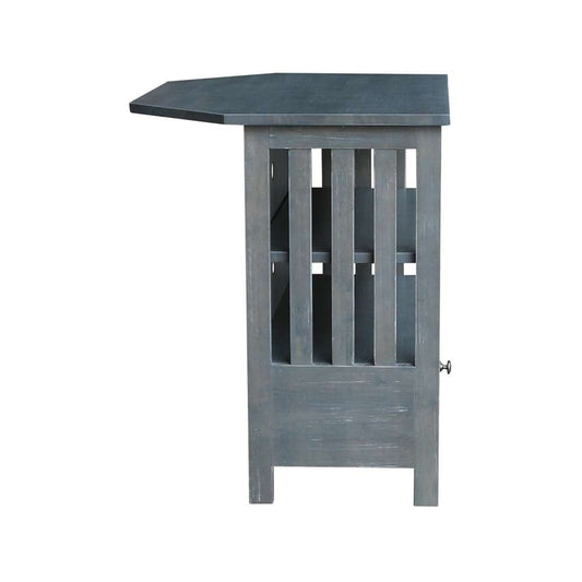 International Concepts - Mission Corner Tv Stand in Heather Grey-Antique Washed Finish - TV105-27 veiw 2