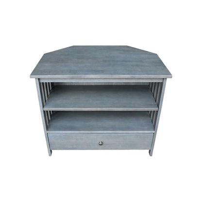 International Concepts - Mission Corner Tv Stand in Heather Grey-Antique Washed Finish - TV105-27 veiw 6
