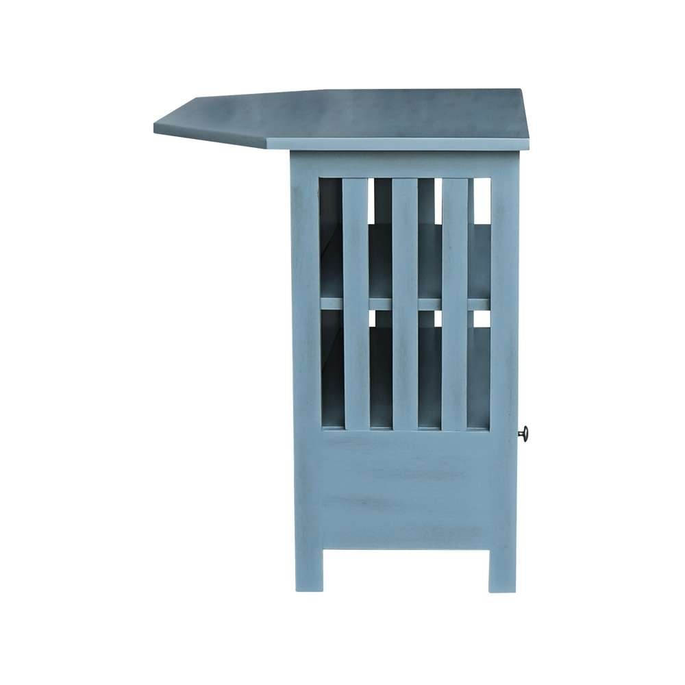 International Concepts - Mission Corner Tv Stand in Ocean Blue - Antique Rubbed Finish - TV32-27 veiw 2