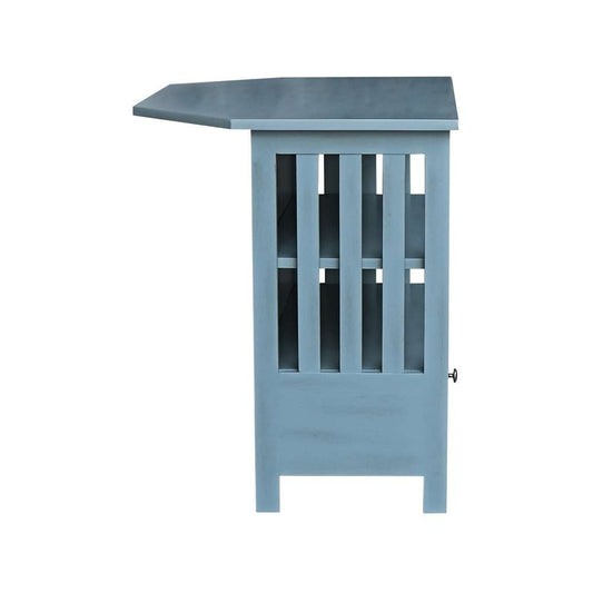 International Concepts - Mission Corner Tv Stand in Ocean Blue - Antique Rubbed Finish - TV32-27 veiw 2