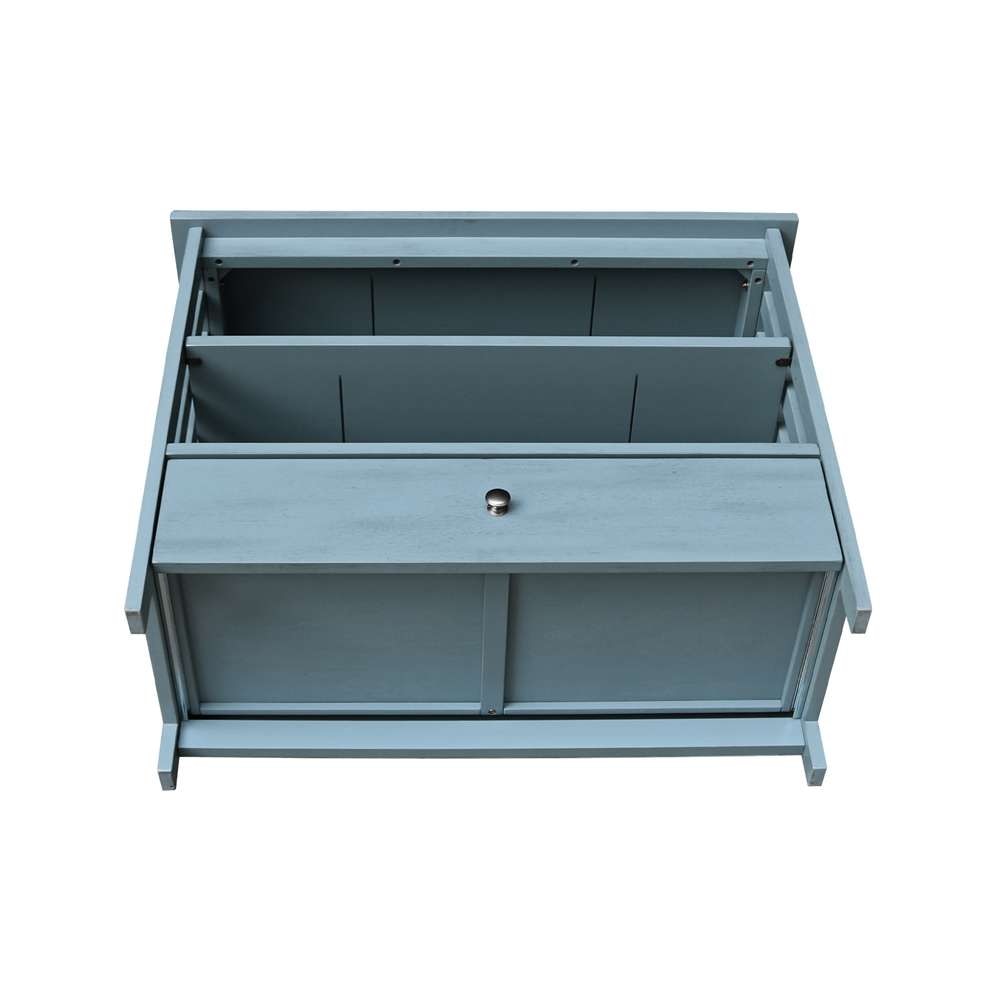 International Concepts - Mission Corner Tv Stand in Ocean Blue - Antique Rubbed Finish - TV32-27 veiw 5