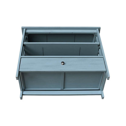 International Concepts - Mission Corner Tv Stand in Ocean Blue - Antique Rubbed Finish - TV32-27 veiw 5