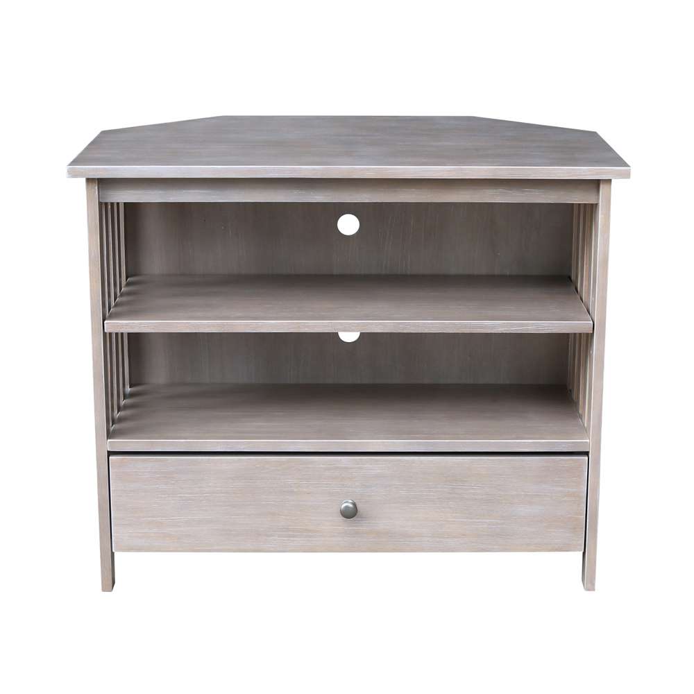 International Concepts - Mission Corner Tv Stand in Washed Gray Taupe Finish - TV09-27 veiw 2