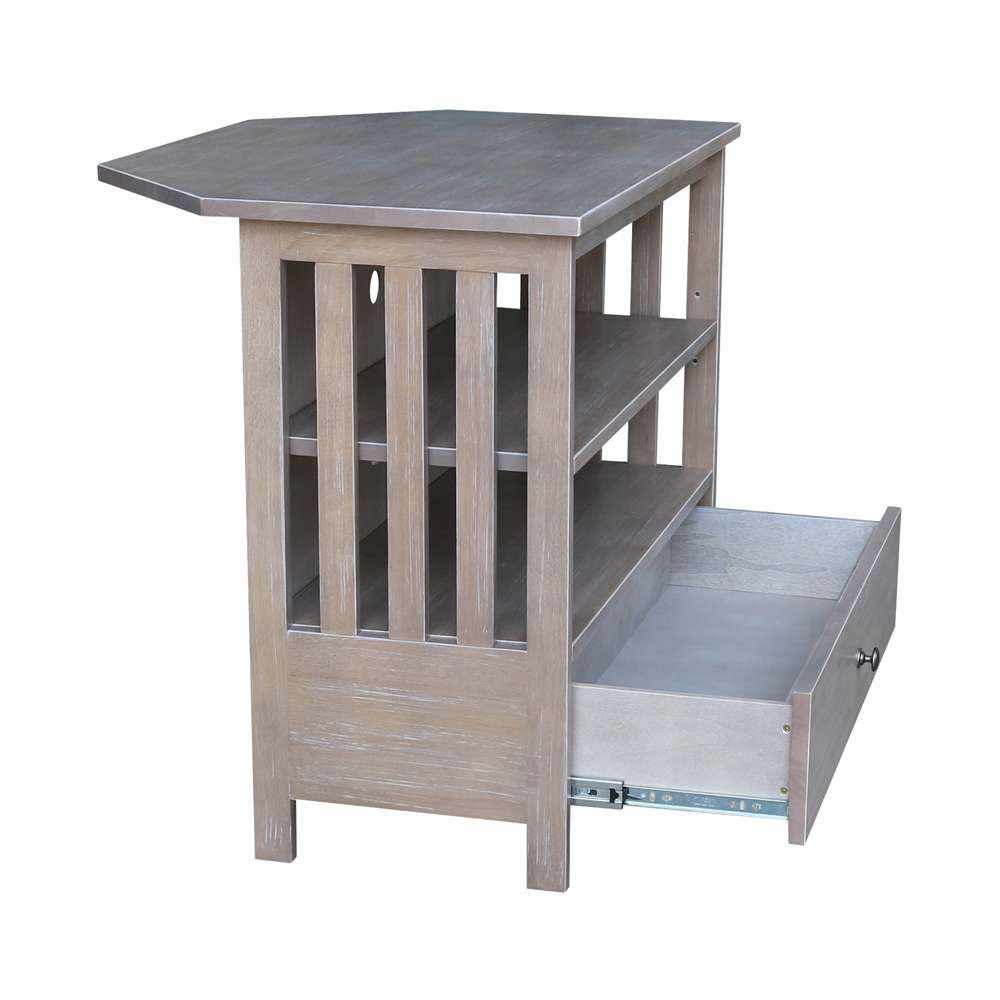 International Concepts - Mission Corner Tv Stand in Washed Gray Taupe Finish - TV09-27 veiw 4