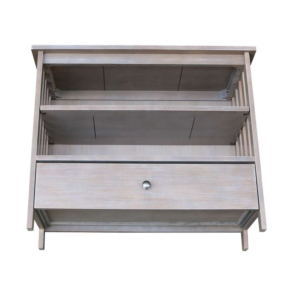 International Concepts - Mission Corner Tv Stand in Washed Gray Taupe Finish - TV09-27 veiw 6