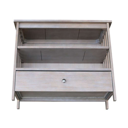 International Concepts - Mission Corner Tv Stand in Washed Gray Taupe Finish - TV09-27 veiw 6