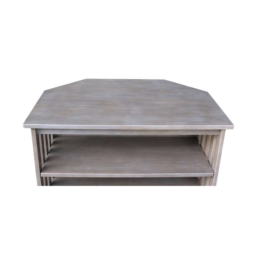 International Concepts - Mission Corner Tv Stand in Washed Gray Taupe Finish - TV09-27 veiw 7