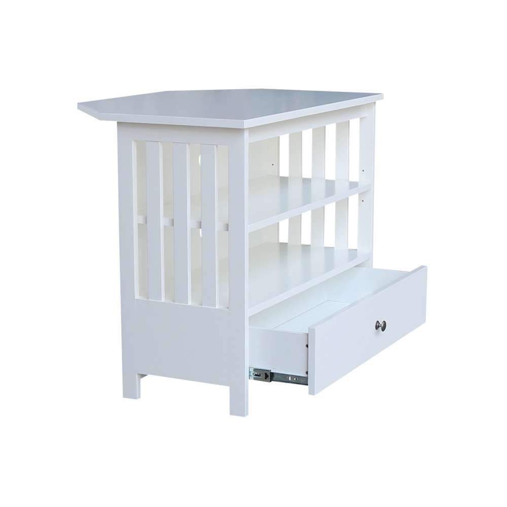 International Concepts - Mission Corner Tv Stand in White Finish - TV08-27 veiw 4