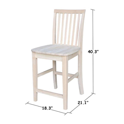 International Concepts - Mission Counter Height Stool - 24inSH  - 265-24 veiw 3