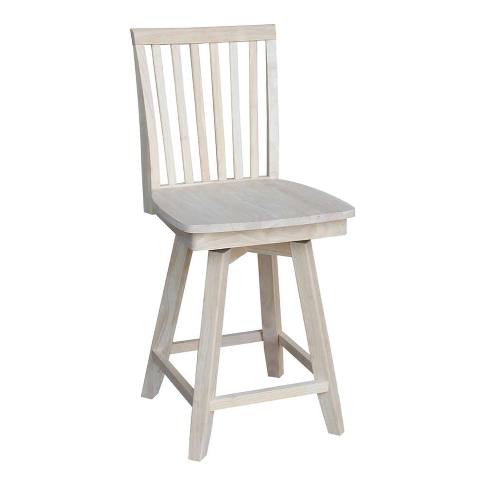 International Concepts - Mission Counter Height Stool - 24inSH  - S-262SW veiw 3