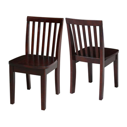 International Concepts - Mission Juvenile Chair in Rich Mocha Finish (Set of 2) - CC15-263P veiw 5