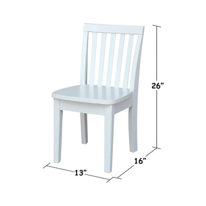 International Concepts - Mission Juvenile Chair in White Finish (Set of 2) - CC08-263P veiw 3