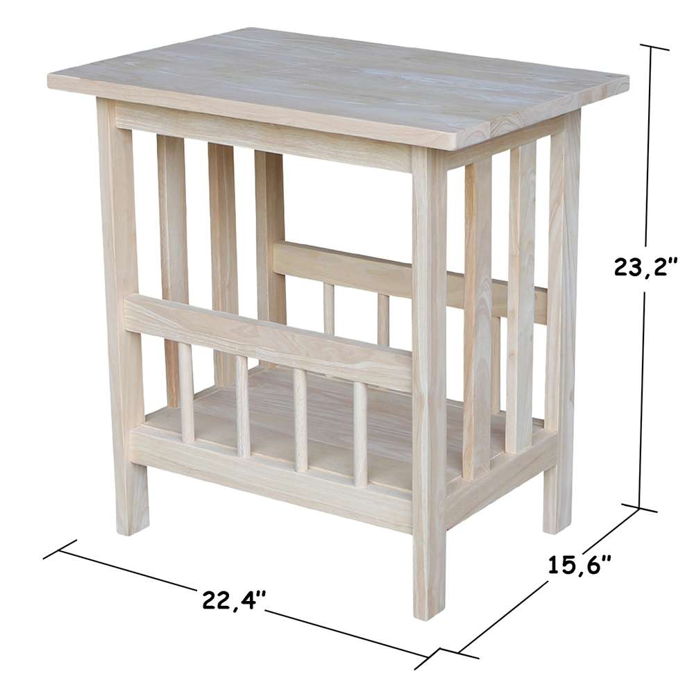 International Concepts - Mission Magazine End Table  - 9836 veiw 2