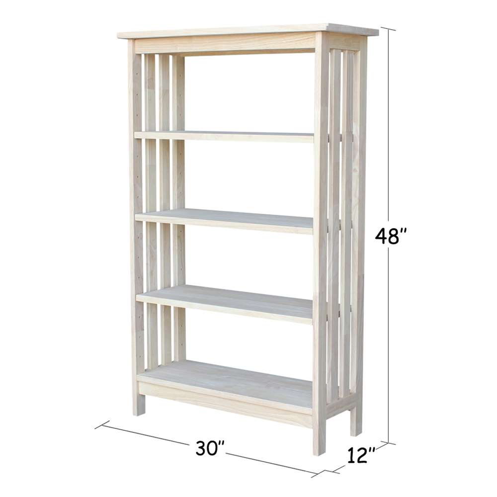 International Concepts - Mission Shelf Unit - 4 Tier - SH-4830M veiw 2