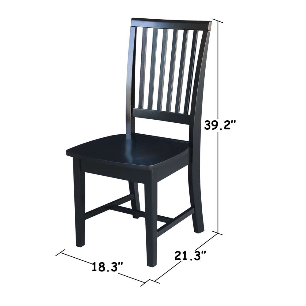International Concepts - Mission Side Chair in Black Finish (Set of 2) - C46-265P veiw 3