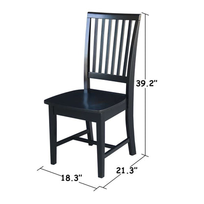 International Concepts - Mission Side Chair in Black Finish (Set of 2) - C46-265P veiw 3