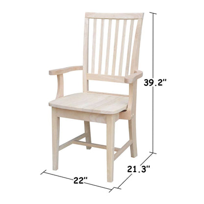 International Concepts - Mission Side Chair with Arms - 265A veiw 3