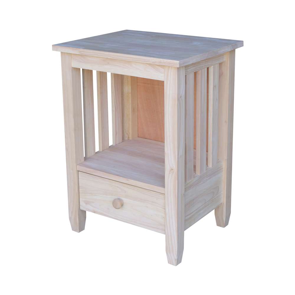 International Concepts - Mission Tall End Table with Drawer  - BJ6TD veiw 1