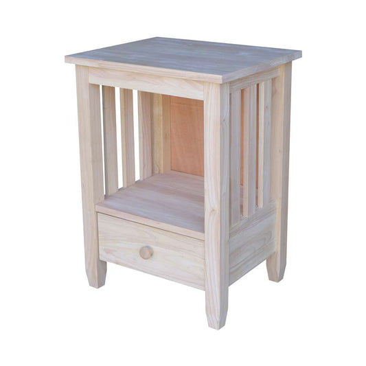 International Concepts - Mission Tall End Table with Drawer  - BJ6TD veiw 1