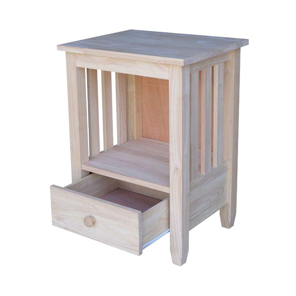 International Concepts - Mission Tall End Table with Drawer  - BJ6TD veiw 7