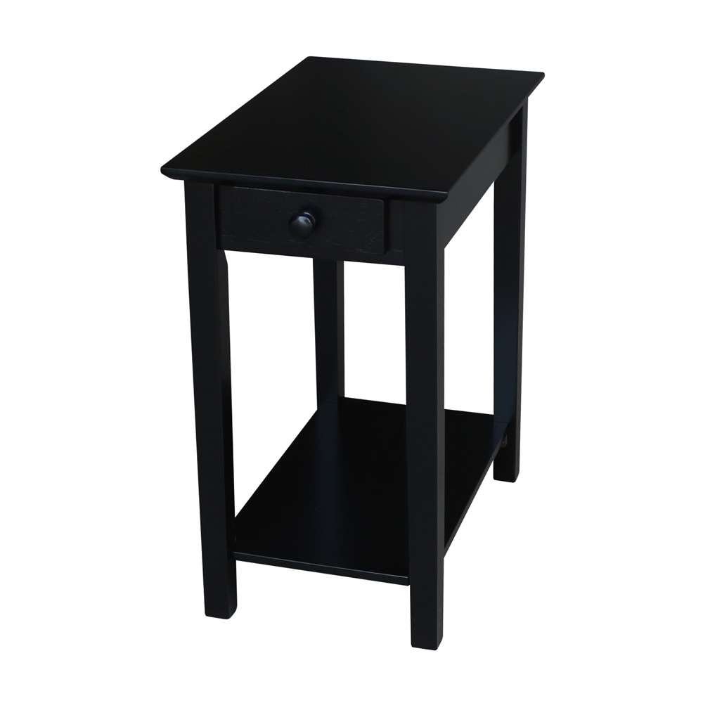 International Concepts - Narrow End Table in Black Finish - OT46-2214 veiw 1