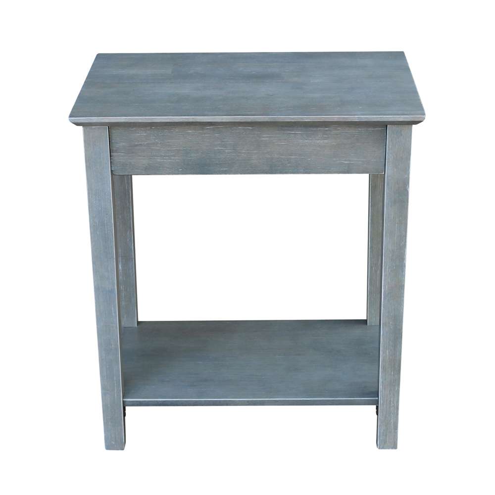 International Concepts - Narrow End Table in Heather Grey-Antique Washed Finish - OT105-2214 veiw 3