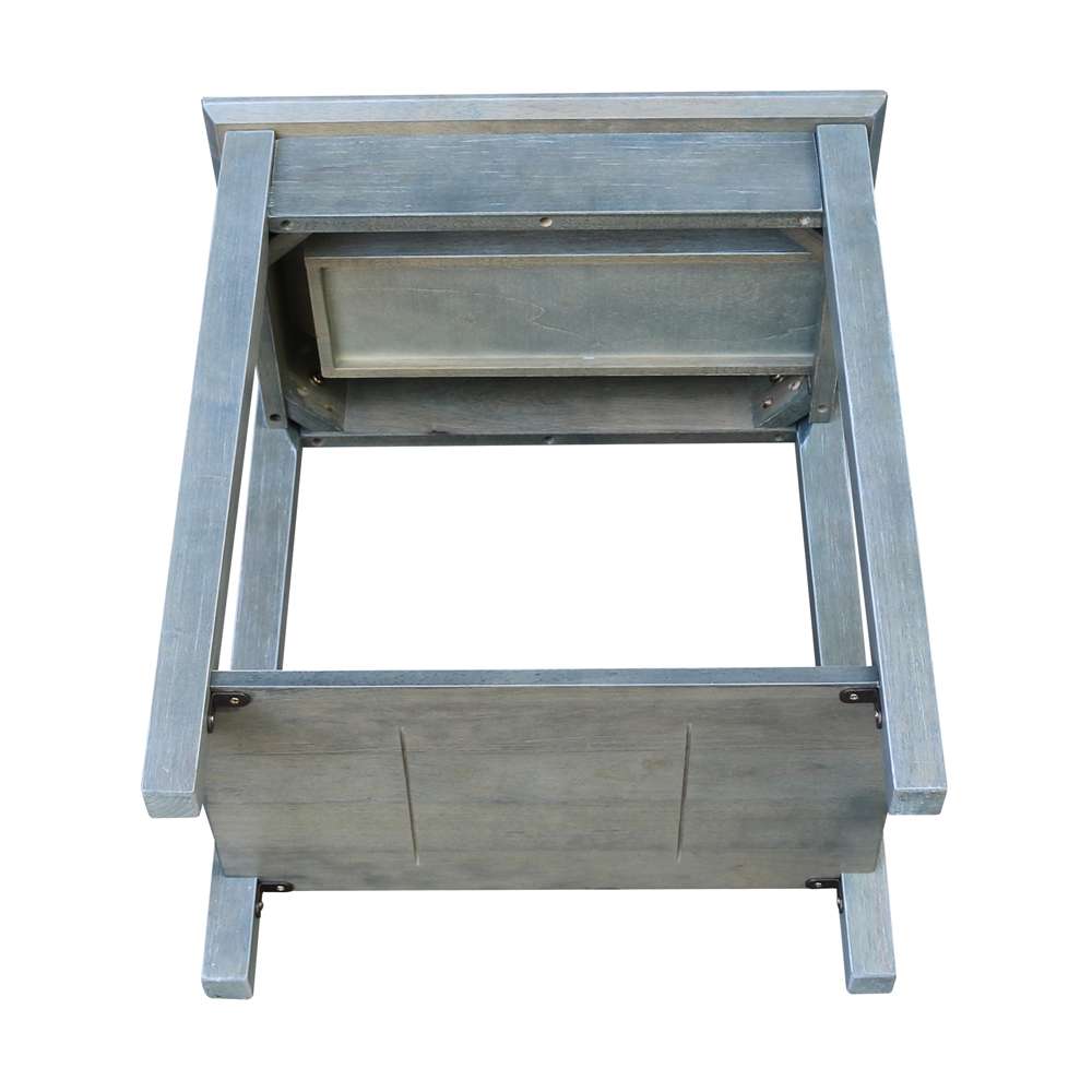 International Concepts - Narrow End Table in Heather Grey-Antique Washed Finish - OT105-2214 veiw 4