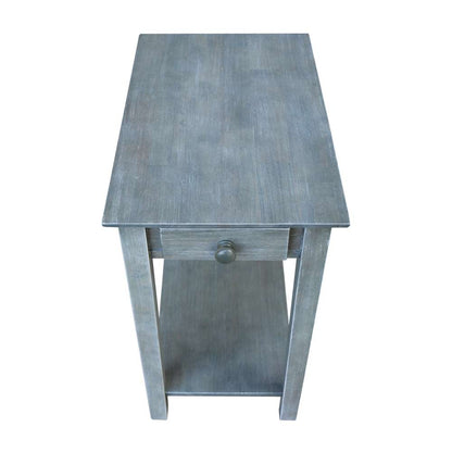 International Concepts - Narrow End Table in Heather Grey-Antique Washed Finish - OT105-2214 veiw 5
