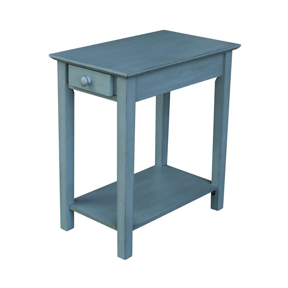 International Concepts - Narrow End Table in Ocean Blue - Antique Rubbed Finish - OT32-2214 veiw 1