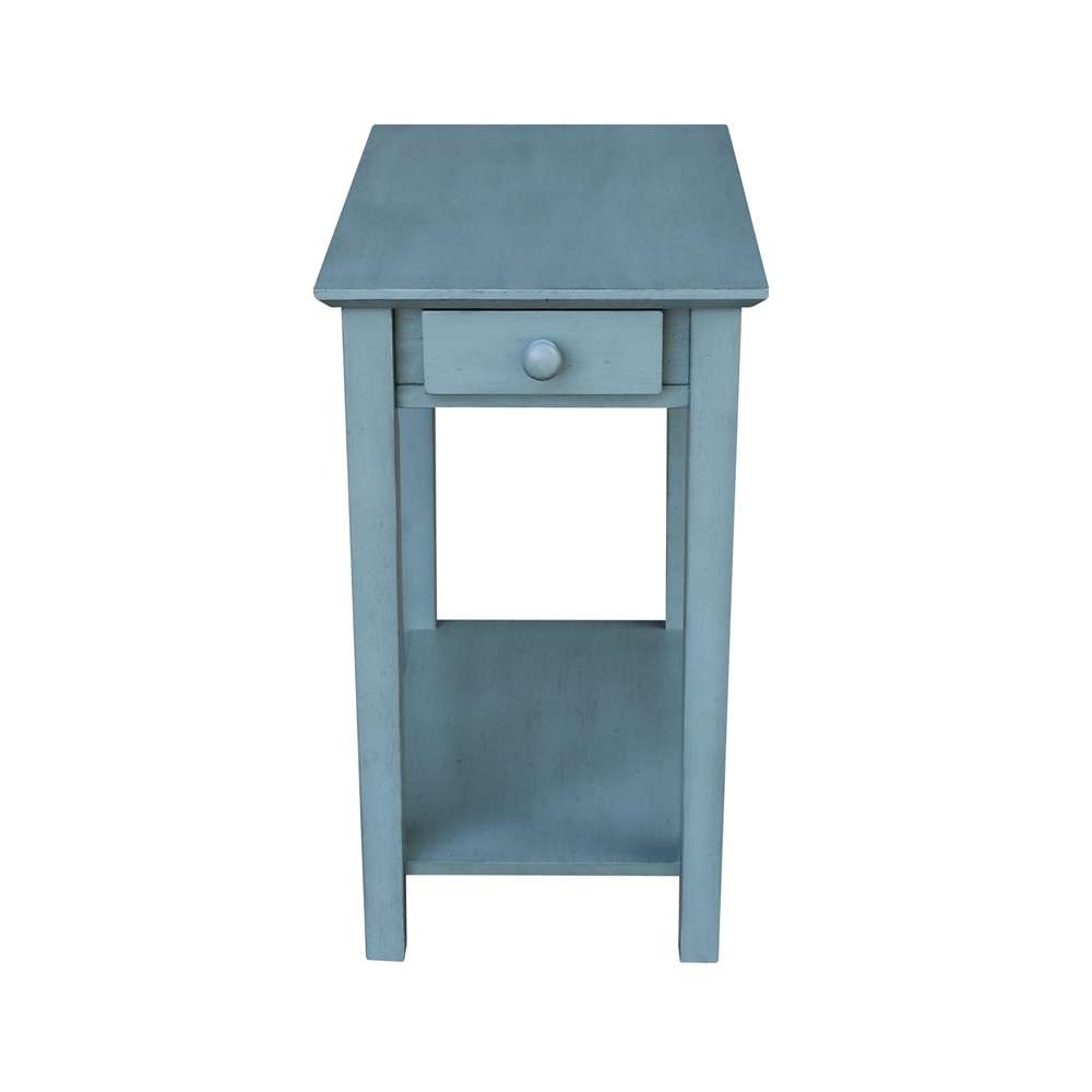 International Concepts - Narrow End Table in Ocean Blue - Antique Rubbed Finish - OT32-2214 veiw 2