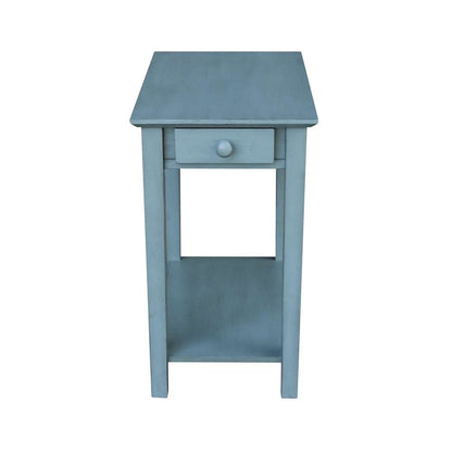 International Concepts - Narrow End Table in Ocean Blue - Antique Rubbed Finish - OT32-2214 veiw 2