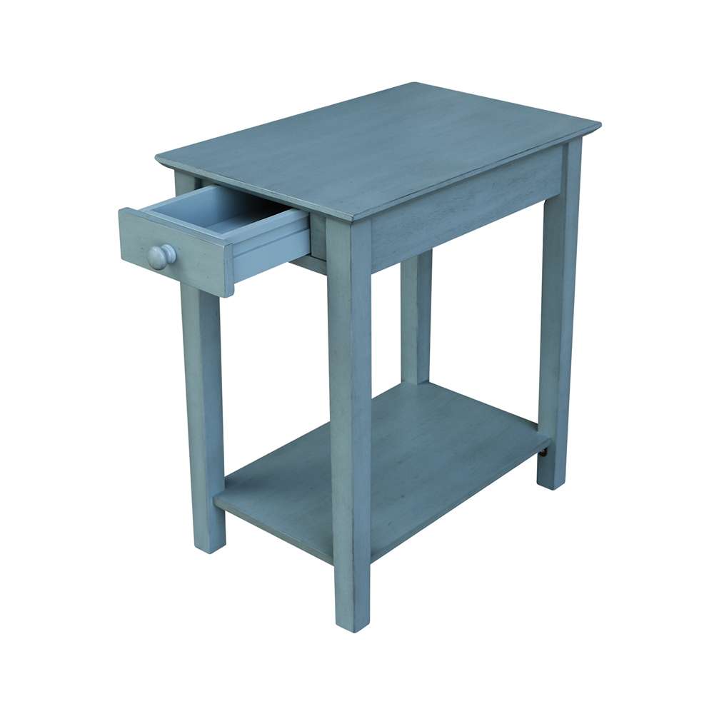International Concepts - Narrow End Table in Ocean Blue - Antique Rubbed Finish - OT32-2214 veiw 3