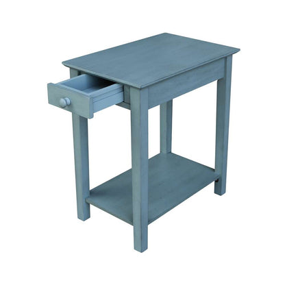 International Concepts - Narrow End Table in Ocean Blue - Antique Rubbed Finish - OT32-2214 veiw 3