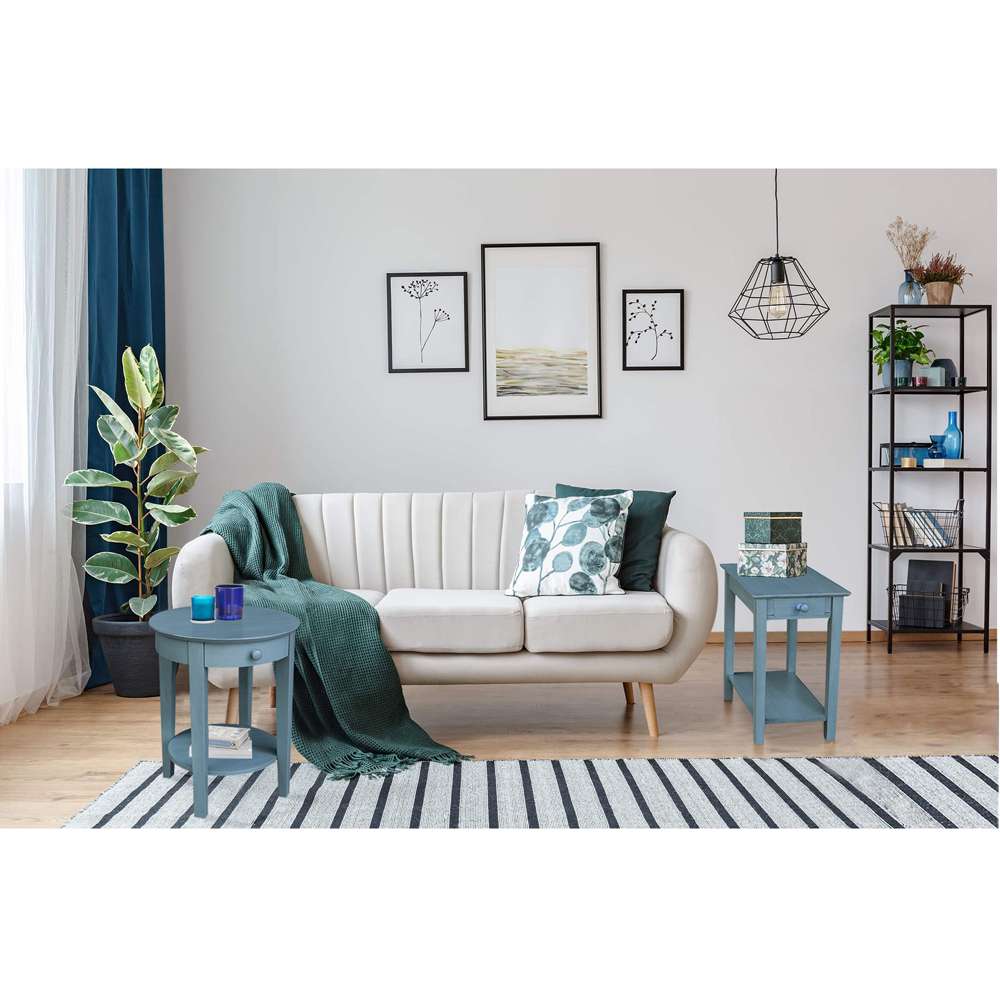 International Concepts - Narrow End Table in Ocean Blue - Antique Rubbed Finish - OT32-2214 veiw 4