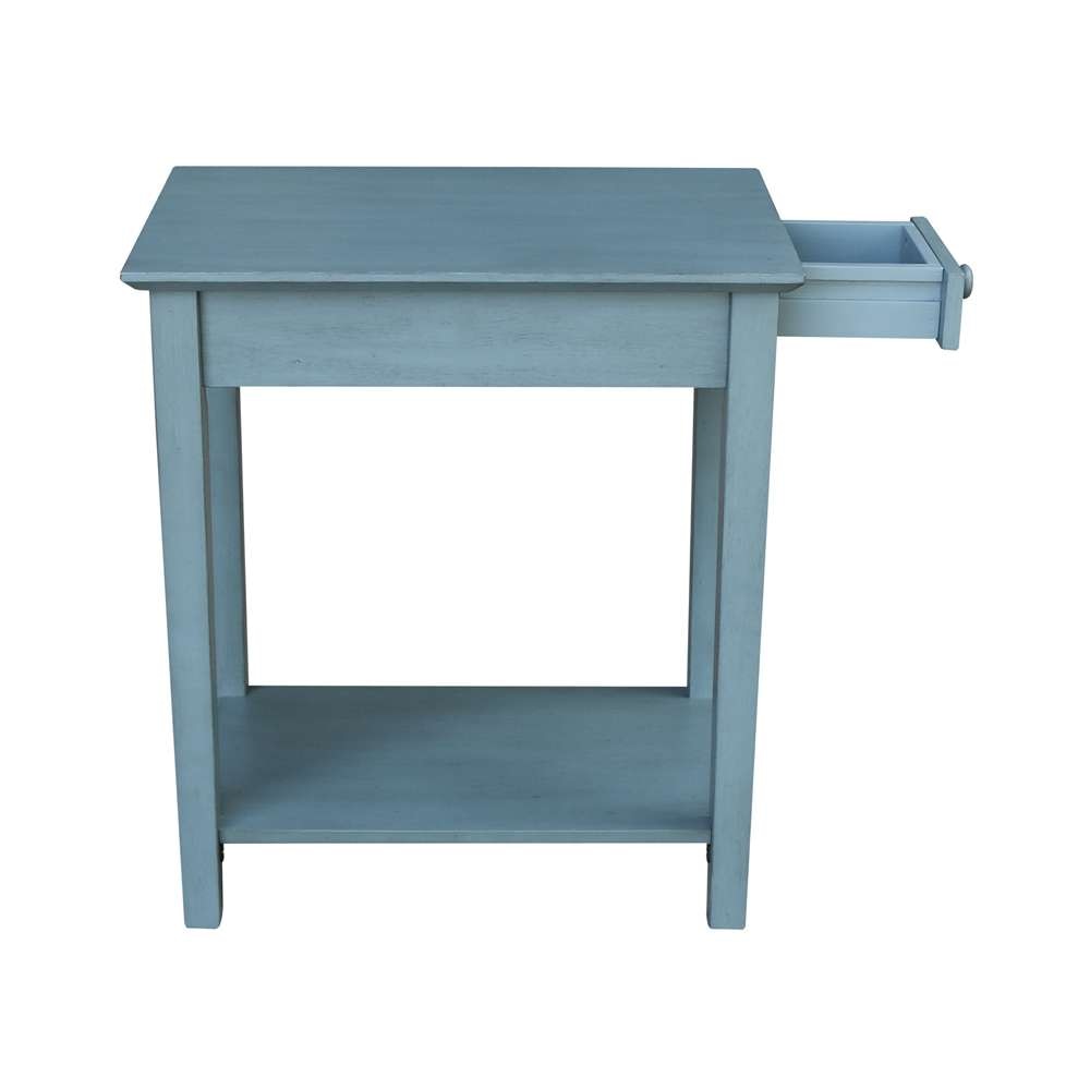 International Concepts - Narrow End Table in Ocean Blue - Antique Rubbed Finish - OT32-2214 veiw 5