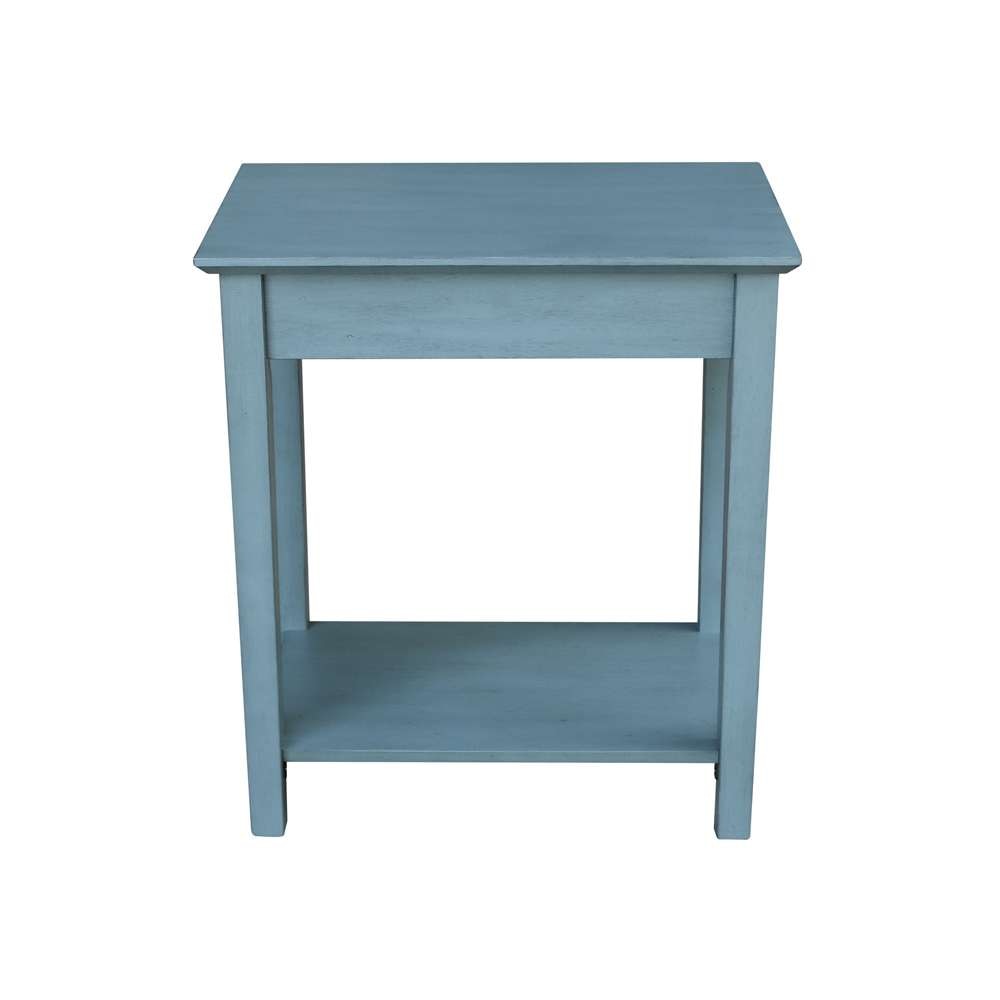 International Concepts - Narrow End Table in Ocean Blue - Antique Rubbed Finish - OT32-2214 veiw 6