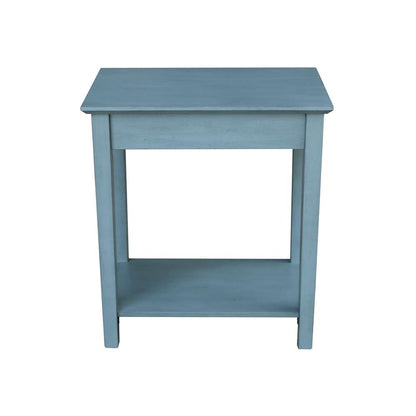 International Concepts - Narrow End Table in Ocean Blue - Antique Rubbed Finish - OT32-2214 veiw 6