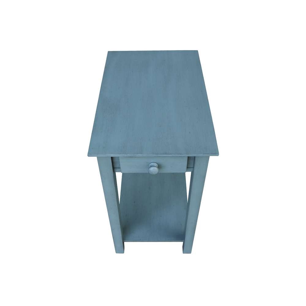 International Concepts - Narrow End Table in Ocean Blue - Antique Rubbed Finish - OT32-2214 veiw 8