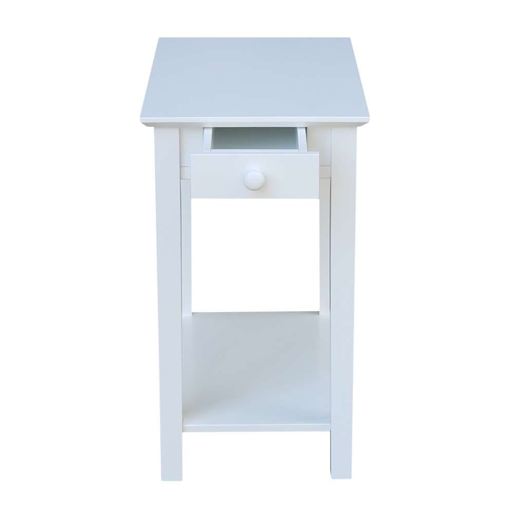 International Concepts - Narrow End Table in White Finish - OT08-2214 veiw 4