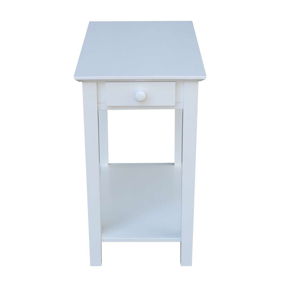 International Concepts - Narrow End Table in White Finish - OT08-2214 veiw 5