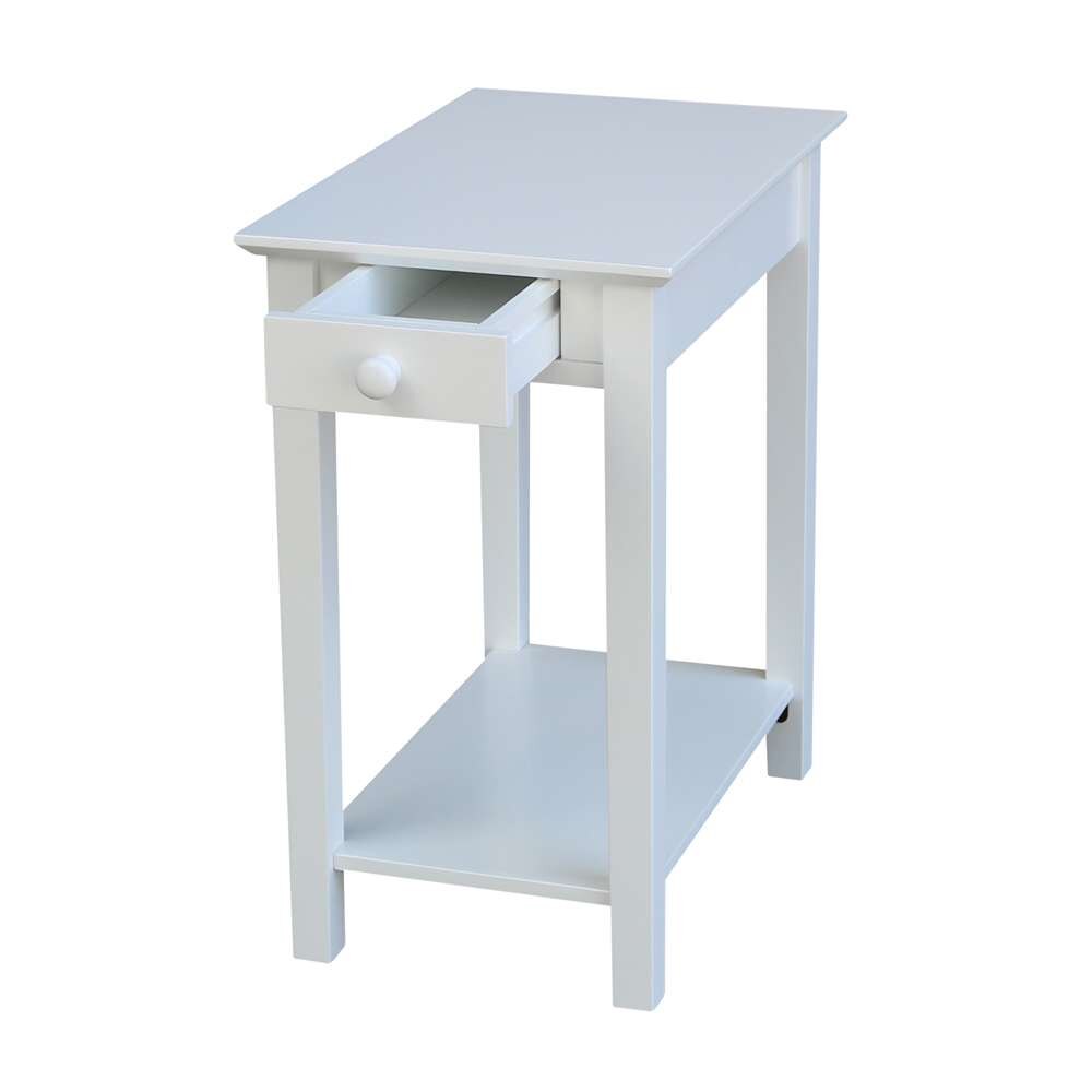 International Concepts - Narrow End Table in White Finish - OT08-2214 veiw 6