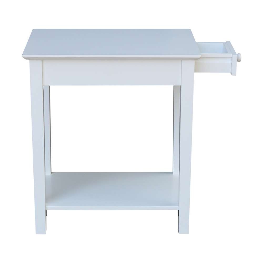 International Concepts - Narrow End Table in White Finish - OT08-2214 veiw 8