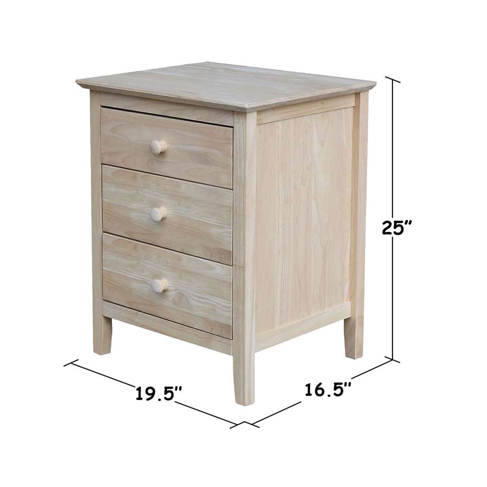 International Concepts - Nightstand with 3 Drawers - BD-8013 veiw 3
