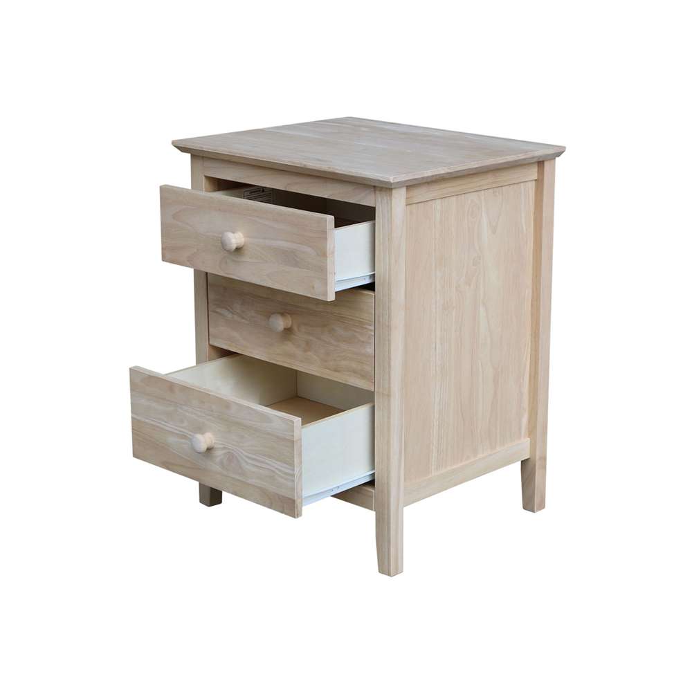 International Concepts - Nightstand with 3 Drawers - BD-8013 veiw 5