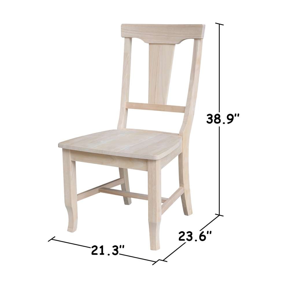 International Concepts - Panel Back Chair (Set of 2) - C-110P veiw 3