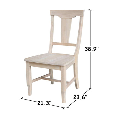International Concepts - Panel Back Chair (Set of 2) - C-110P veiw 3