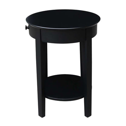 International Concepts - Phillips Accent Table with Drawer in Black Finish - OT46-2128 veiw 4