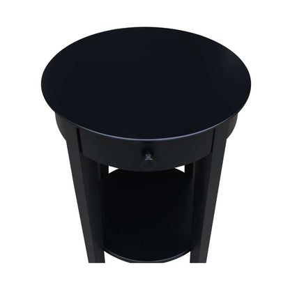 International Concepts - Phillips Accent Table with Drawer in Black Finish - OT46-2128 veiw 6