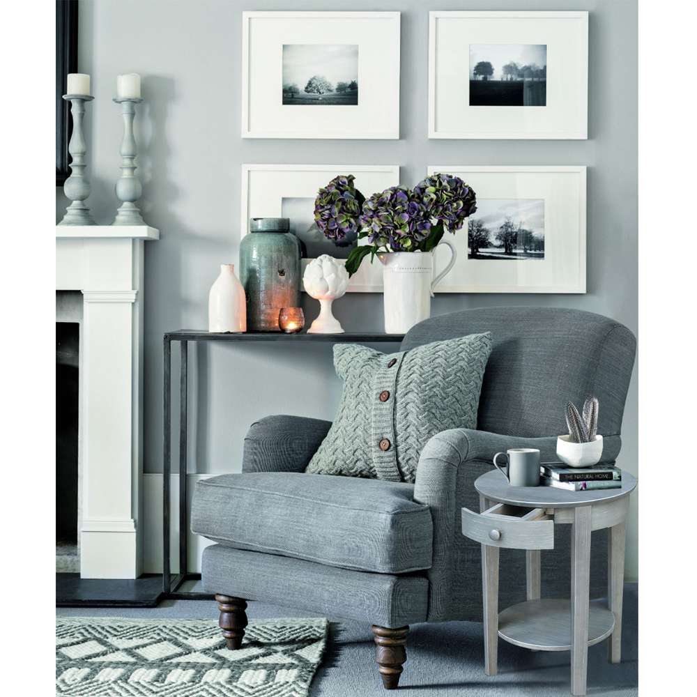 International Concepts - Phillips Accent Table with Drawer in Heather Grey-Antique Washed Finish - OT105-2128 veiw 3