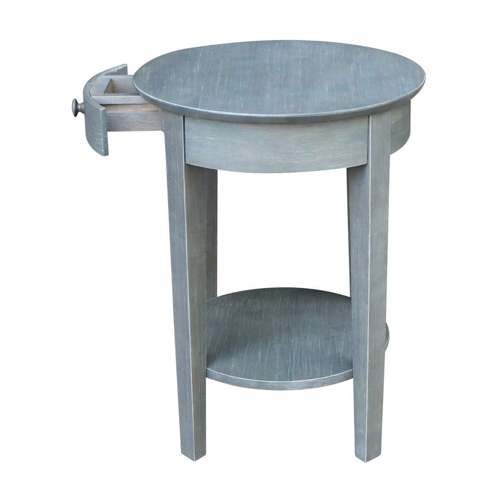 International Concepts - Phillips Accent Table with Drawer in Heather Grey-Antique Washed Finish - OT105-2128 veiw 4